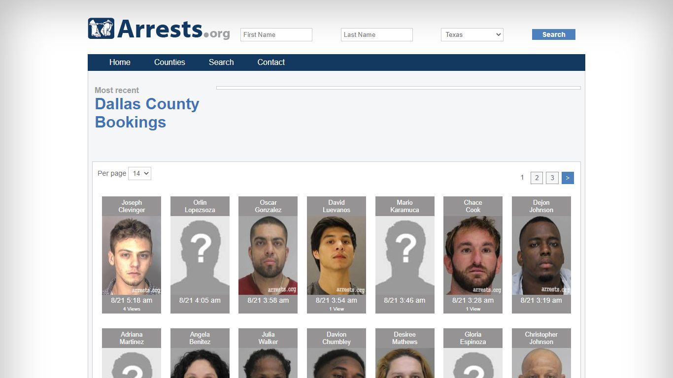 Dallas County Arrests and Inmate Search